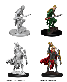 DND UNPAINTED MINIS WV6 FEMALE ELF FIGHTER