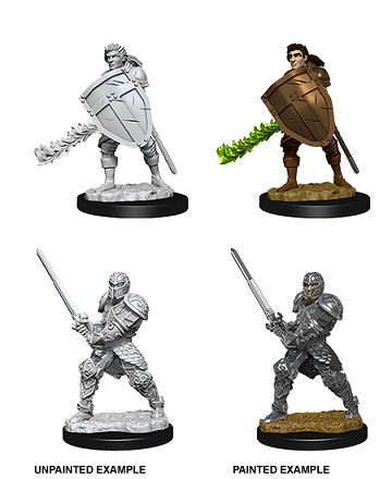 DND UNPAINTED MINIS WV8 MALE HUMAN FIGHTER