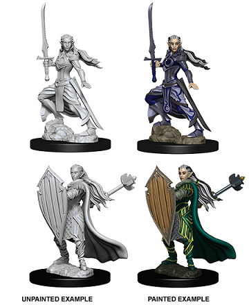 DND UNPAINTED MINIS WV9 FEMALE ELF PALADIN