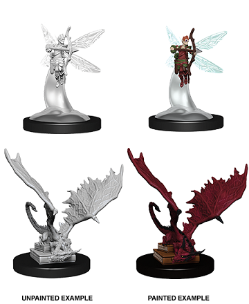 DND UNPAINTED MINIS WV9 SPRITE AND PSEUDODRAGON