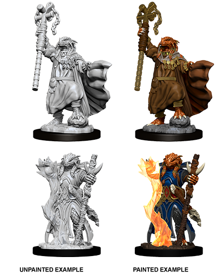 DND UNPAINTED MINIS WV8 FEMALE DRAGONBORN SORCERER