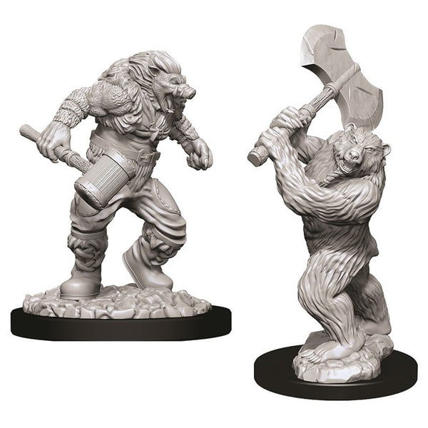 DND UNPAINTED MINIS WV9 WEREBOAR AND WEREBEAR
