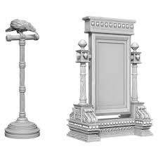 WIZKIDS UNPAINTED MINIS WV5 MIRROR/ BIRD ON STAND