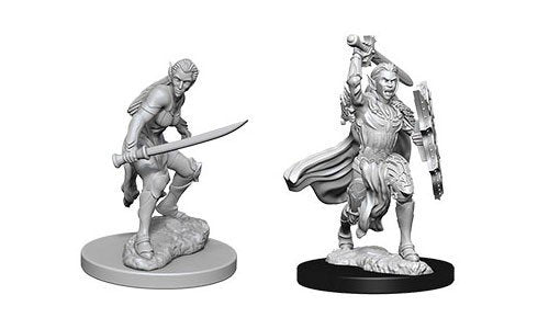 DND UNPAINTED MINIS WV6 FEMALE ELF FIGHTER