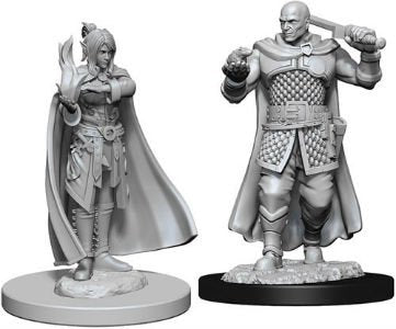 DND UNPAINTED MINIS WV8 HUMAN RANGER & MOON ELF