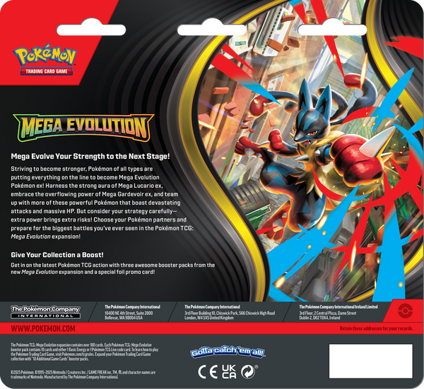 POKEMON ME01 MEGA EVOLUTION 3PK BLISTER (1) }2025-09-26