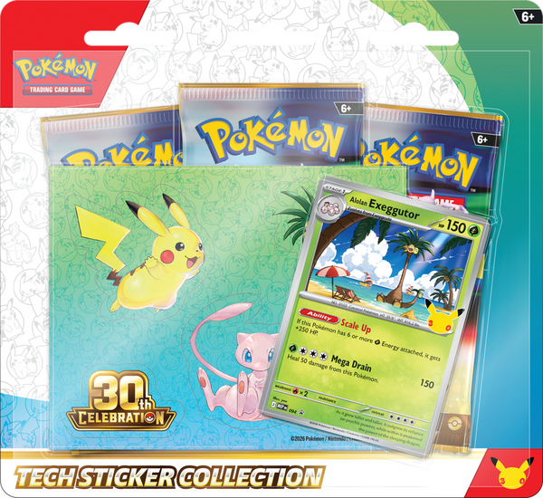 POKEMON 30TH CELEBRATION TECH STICKER COLLECTION (2026-09-16) --1 at random