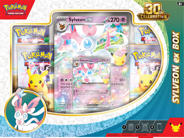 POKEMON 30TH CELEBRATION SYLVEON EX / GRENINJA EX BOX (2026-09-16) --1 at random