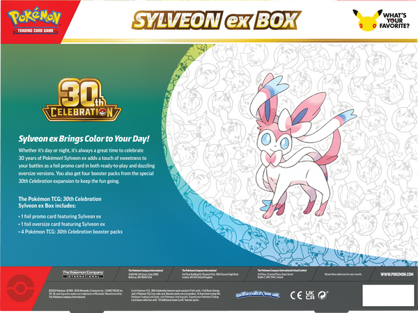POKEMON 30TH CELEBRATION SYLVEON EX / GRENINJA EX BOX (2026-09-16) --1 at random
