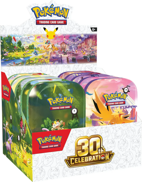 POKEMON 30TH CELEBRATION MINI TIN 10CT DISPLAY (2026-10-02)
