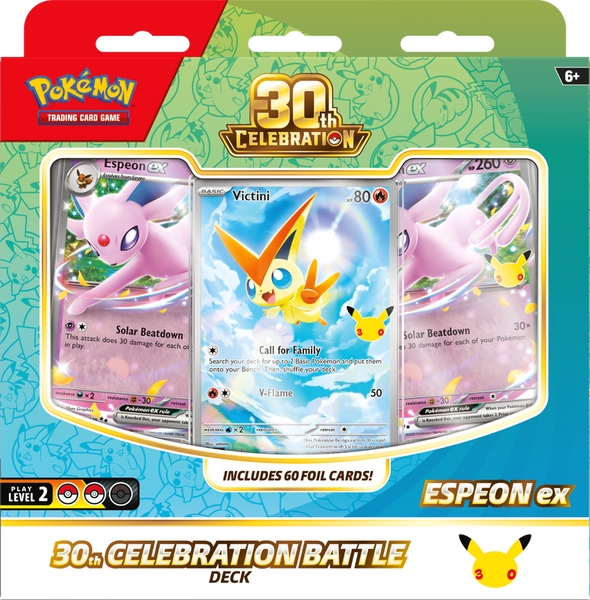 POKEMON 30TH CELEBRATION BATTLE DECKS ESPEON EX / UMBREON EX (2026-10-30) --at random