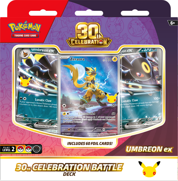 POKEMON 30TH CELEBRATION BATTLE DECKS ESPEON EX / UMBREON EX (2026-10-30) --at random