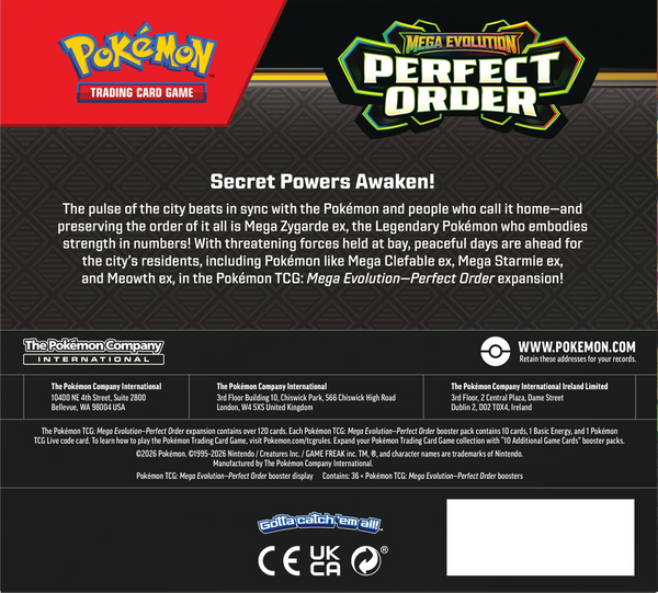 POKÉMON ME03 PERFECT ORDER booster box (2026-03-27)
