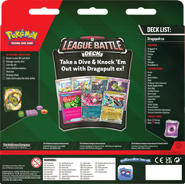 POKEMON DRAGAPULT EX LEAGUE BATTLE DECK (2025-04-25)