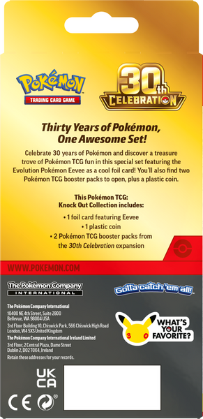 POKEMON 30TH CELEBRATION KNOCK OUT COLLECTION (2026-09-16)