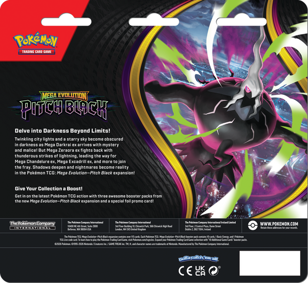 POKEMON ME05 PITCH BLACK 3PK BLISTER (2026-07-17)