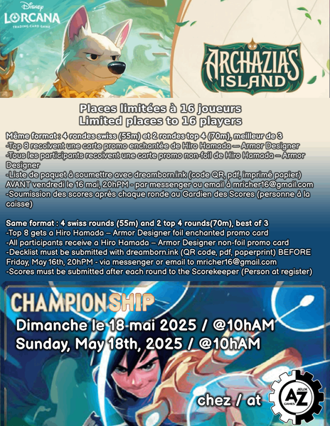 REGISTRATION lorcana set championship INSCRIPTION