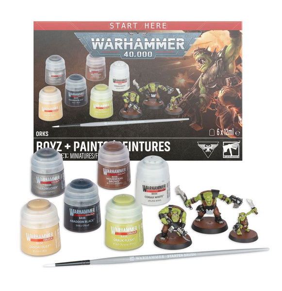 Warhammer 40k (11th) Orks Boyz + paints SET (25 juillet 2026)