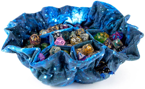 VELVET DICE BAG COMPARTMENT DRAGON STORM