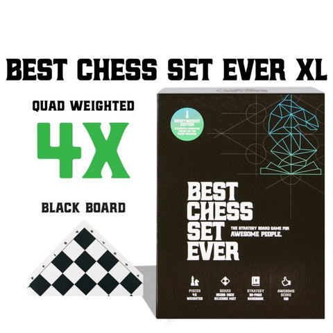BEST CHESS SET EVER XL (Black & Green Reversible)