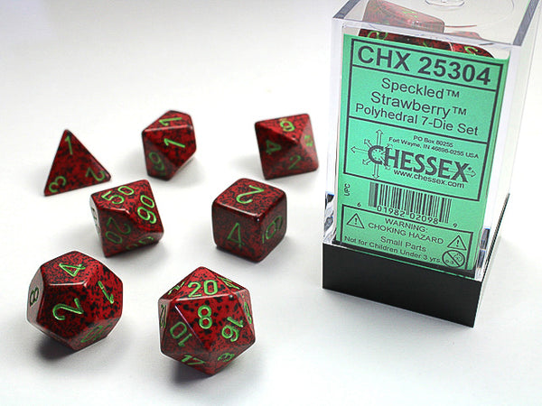 CHESSEX; 7 dés polyédriques PICOTÉ / SPECKLED