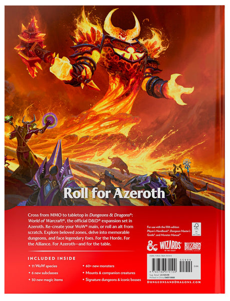 DND RPG WORLD OF WARCRAFT HC --preorder