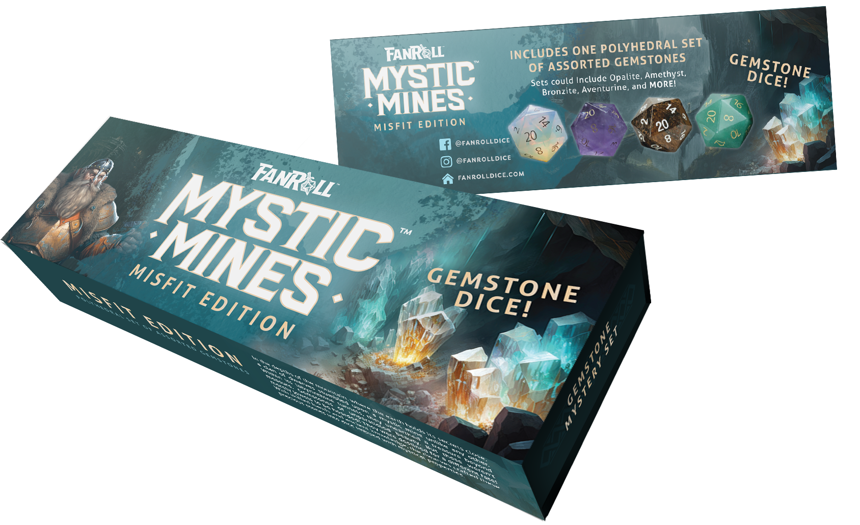 MYSTERY MISFIT GEMSTONE MYSTIC MINES DICE SET