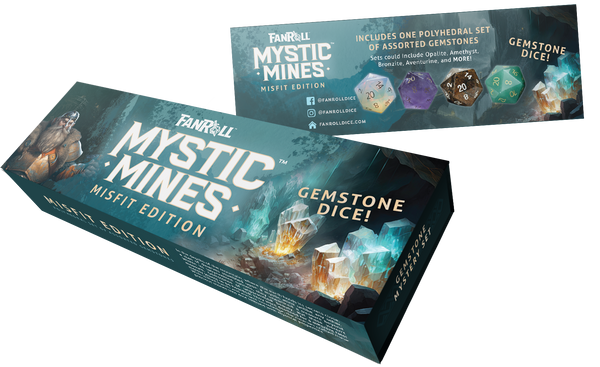 MYSTERY MISFIT GEMSTONE MYSTIC MINES DICE SET