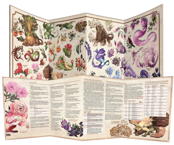 THE FIELD GUIDE TO FLORAL DRAGONS GM SCREEN