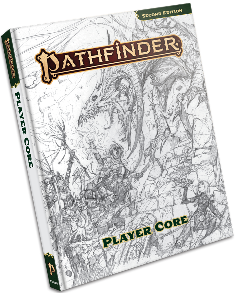 PATHFINDER 2E REMASTER PLAYER CORE SKETCH COVER HC