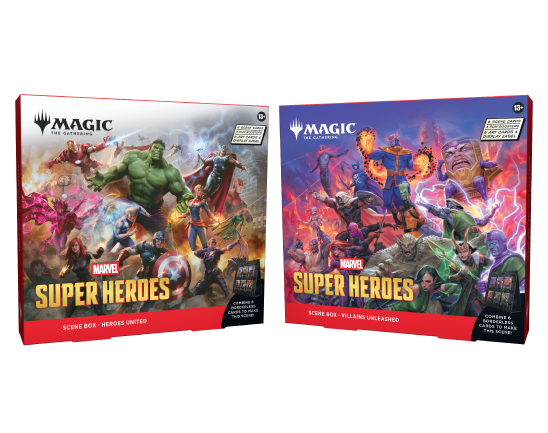 MTG SUPER HEROES bundle OR draft night OR beginner OR gift bundle OR scene box (PreOrder)
