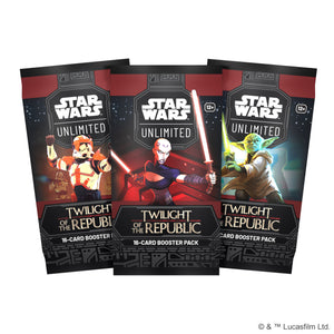 STAR WARS UNLIMITED - booster pack (16 cards) TWILIGHT of the REPUBLIC --november 8th 2024