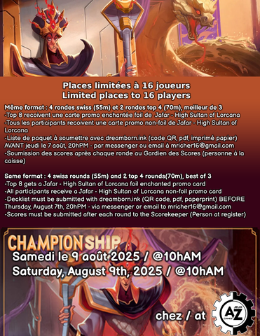 REGISTRATION lorcana set championship INSCRIPTION