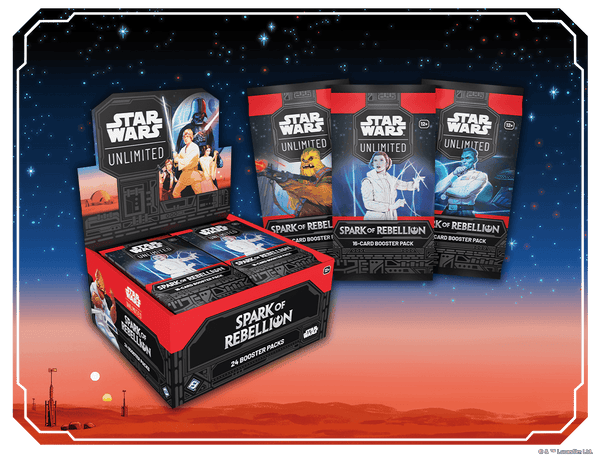 STAR WARS UNLIMITED - booster pack (16 cards) SPARK OF REBELLION  ~ March 8th 2024