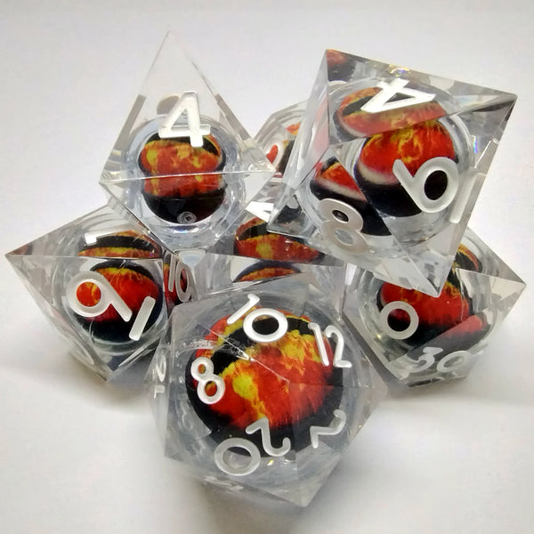 Kits de 7 dés polyédriques en résine