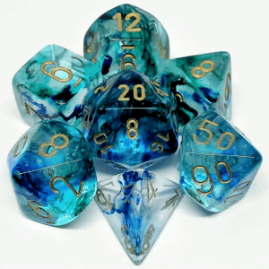 CHESSEX: 7 dés polyédriques PREMIUM