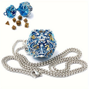 Pendentif d20 & mini-kit de dés polyédriques 6mm