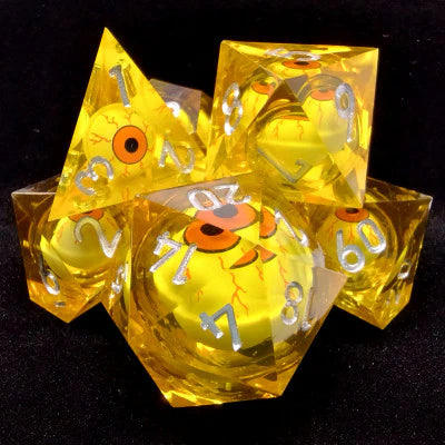 Kits de 7 dés polyédriques en résine