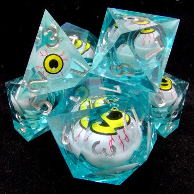 Kits de 7 dés polyédriques en résine