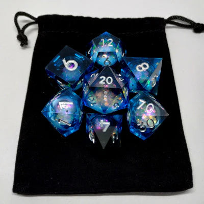 Kits de 7 dés polyédriques en résine