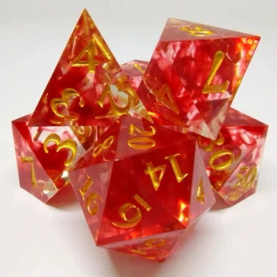 Kits de 7 dés polyédriques en résine - Dés acérés