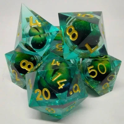 Kits de 7 dés polyédriques en résine