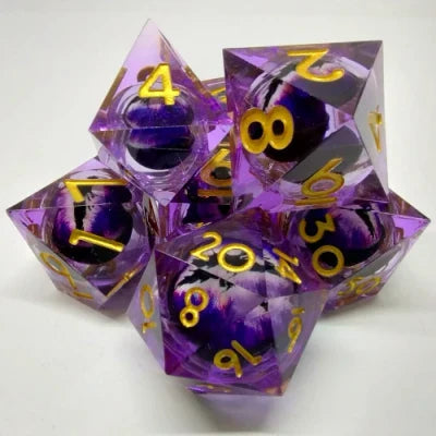Kits de 7 dés polyédriques en résine