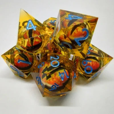 Kits de 7 dés polyédriques en résine