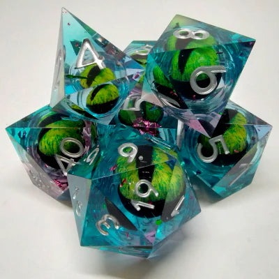 Kits de 7 dés polyédriques en résine