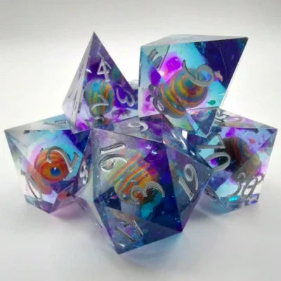 Kits de 7 dés polyédriques en résine