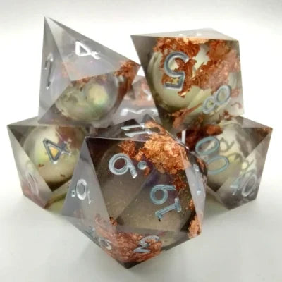 Kits de 7 dés polyédriques en résine