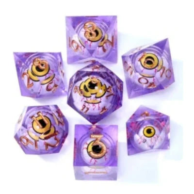 Kits de 7 dés polyédriques en résine