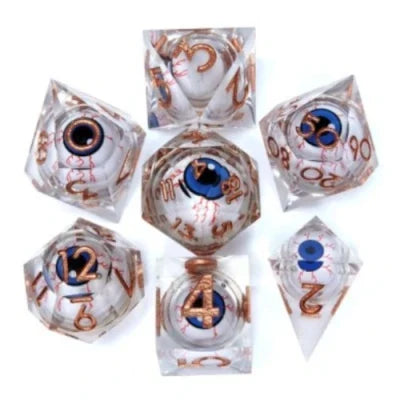 Kits de 7 dés polyédriques en résine