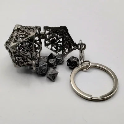 Pendentif d20 & mini-kit de dés polyédriques 6mm